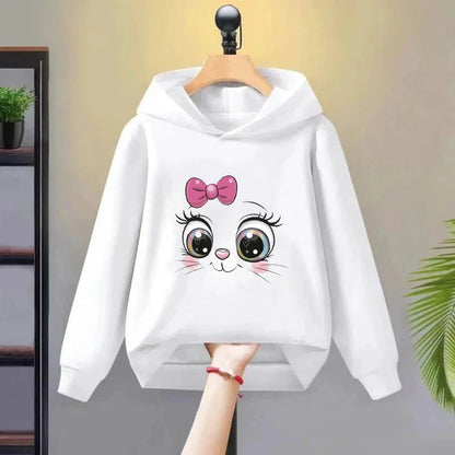 Love you love me cat Children Toddler 3-12 Year Coat Fashion Clothing Boys Girls Hoodie  Tops Spring Autumn Leisure Sweatshirr