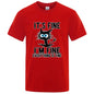 Men's High Quality T-shirt 100% Cotton Funny Cool Cat Printed T-shirt Casual Men's Short Sleeve T-shirt for Men T-Shirt Male Top