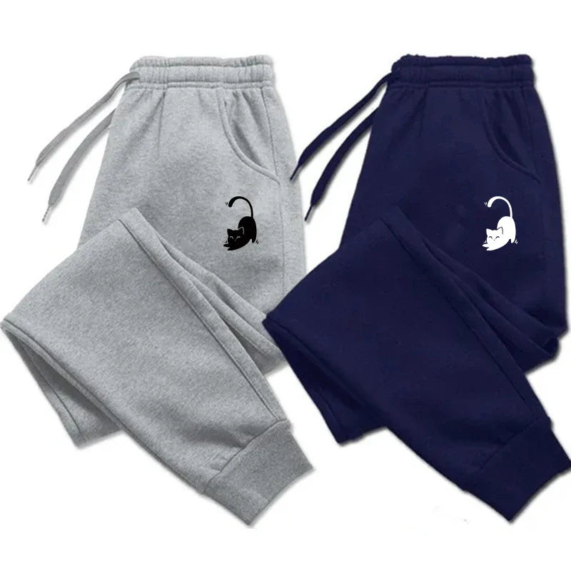 Cat Printed 2025 Autumn And Winter Men Pants New Clothing Casual Trousers Sport Jogging Tracksuits Sweatpants PantsStreetwear