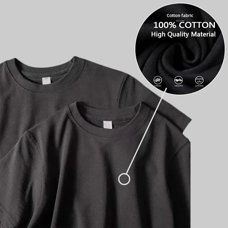 Cute Kitten Cat Play Games Print Avant-garde Fashion Trend Loose Cotton Round Neck Short Sleeve Men's T-shirt Korean Clothing