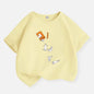 Korean Cat Brother Children Clothing New Boys T-shirt Casual Summer Top Cotton Kids Short Sleeves Baby Kids T Shirt 2-12 Years