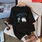 Korean Cute Cat Print T-shirt Women Summer 2025 New Round neck Short Sleeve T-shirt Loose Casual Y2k Tops kawaii Female clothing