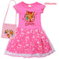 Kid-e-cats Clothes Kids Three Kitten Russian Cartoon Clothing Baby Girl Halloween Costume Dresses Children Princess Vestidos Bag