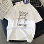 Women T Shirt Cartoon Cat Group Printed T-Shirt Casual Short Sleeve Couples T-Shirt Funny Cat Streetwear Large-sized T-shirt