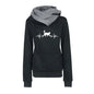 2025 New Arrival Women's Sweatshirt Cute Cat Printed Hoodie Autumn Winter Female Home Outdoor Comfort Warm Pullover Casual Coats