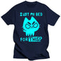 Brand Men T-shirt Funny Cat Print Men Tshirts Casual O-neck Men Shirts Streetwear Luminous Men Oversized T-shirt Male Tees Tops