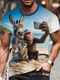 Men's Casual Shirts 3D Cute Cat T-Shirt Short Sleeve Pullover Outdoor Tops Oversized Clothing T shirt Men Women's Kids Tshirt