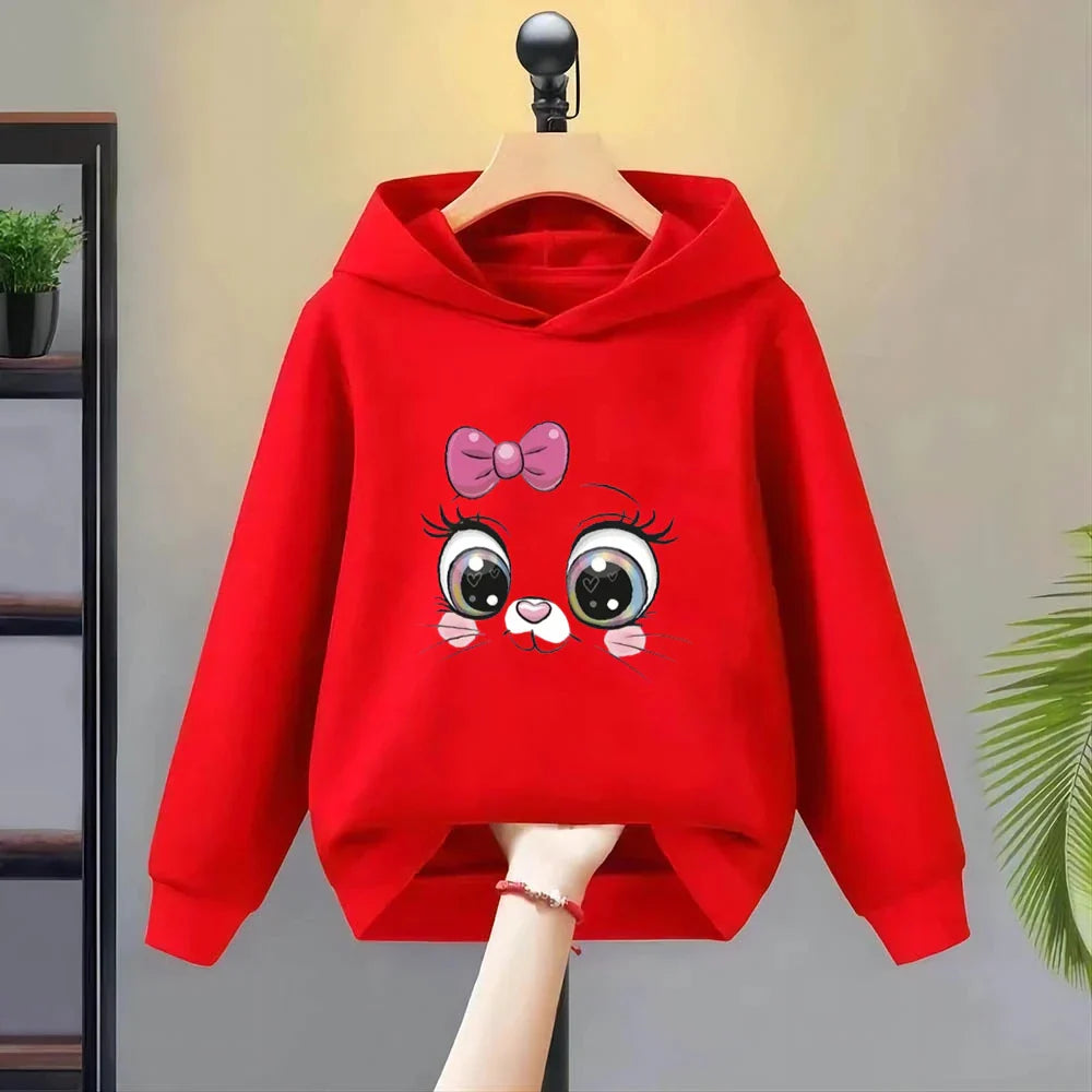 Love you love me cat Children Toddler 3-12 Year Coat Fashion Clothing Boys Girls Hoodie  Tops Spring Autumn Leisure Sweatshirr