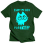 Brand Men T-shirt Funny Cat Print Men Tshirts Casual O-neck Men Shirts Streetwear Luminous Men Oversized T-shirt Male Tees Tops