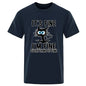 Men's High Quality T-shirt 100% Cotton Funny Cool Cat Printed T-shirt Casual Men's Short Sleeve T-shirt for Men T-Shirt Male Top