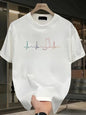 Men's T-shirt Top Quality Short Sleeve Cool Cat Print O-neck Casual Loose Hip Hop for Men Summer Male Tee Top
