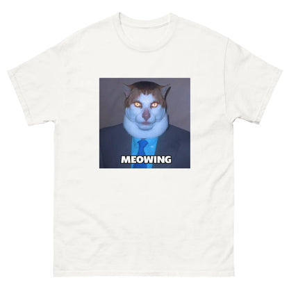 Fun Cat Print Men T-shirt Outdoor Street Casual Funny Personality Versatile Fashionable Trendy Pure Cotton Short-sleeve Clothing
