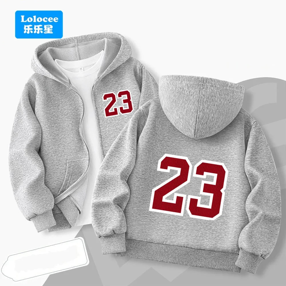 Cute Black Cat Print Zip-up Jacket Spring Boys Hooded Sweatshirt Cartoon Zipper Coat Autumn Kids Outdoor Hoodie Clothing MKA1