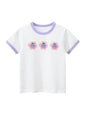 Kids Girls Clothes 100% Cotton Short Sleeve T-Shirts Bear Cat Cartoon Children Clothes 2 3 4 5 6 7 8 Years Kids Summer Clothing