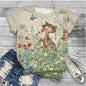 Cat Short Sleeve Cartoon Cat Women's T-Shirt Summer Fashion 3d Cartoon Women Clothing T Shirt For Women Daily Casual Top Tee