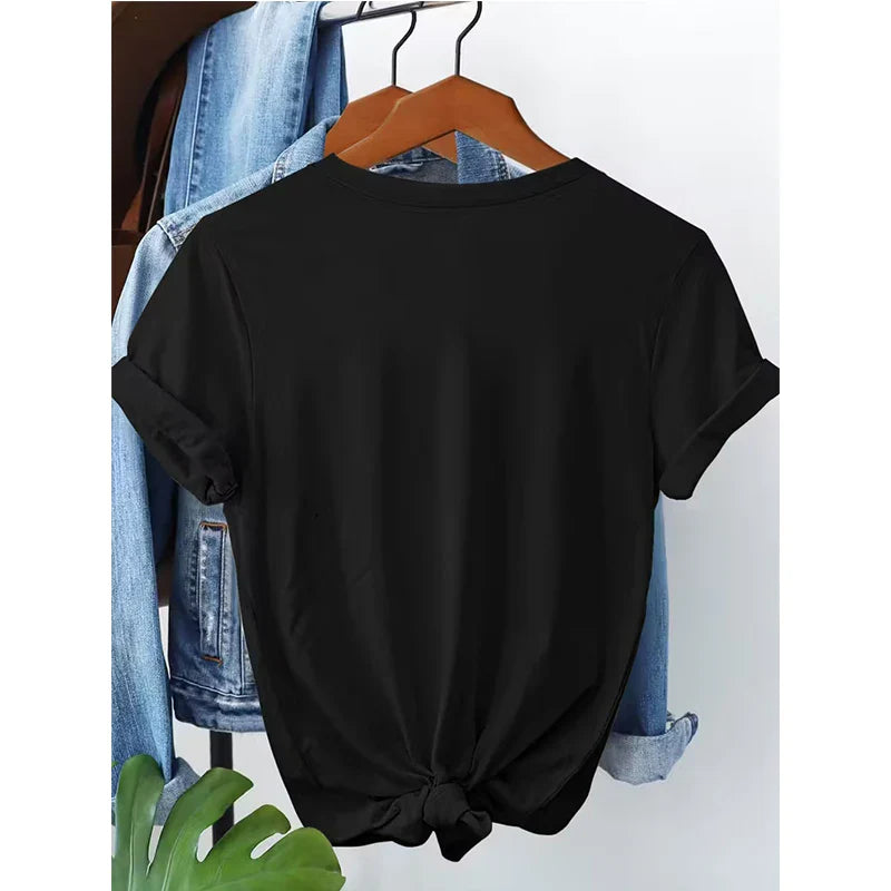 Women's Cat Mom Print Short Sleeve T Shirt 90s Casual Gothic Crew Neck Tees Tops All Seasons Women Cat Face Y2k Tshirt Clothes